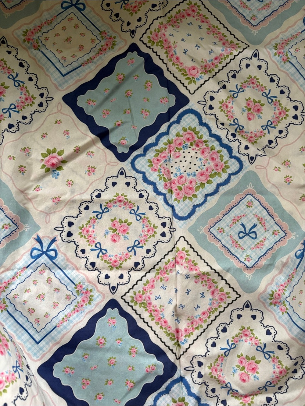 2 yards cotton lawn spoonflower handkerchief print